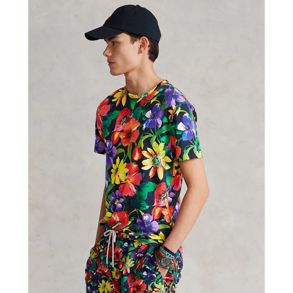 Poppy Floral Multi 1 Navy Custom Slim Fit T-Shirt Polo Ralph Lauren 4