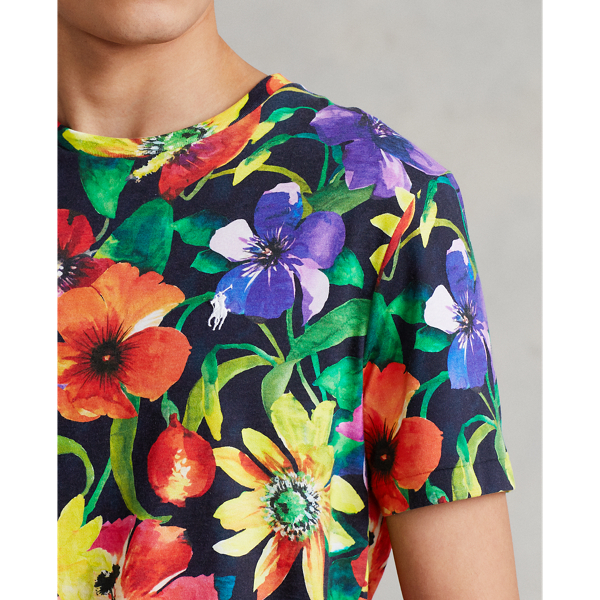 Poppy Floral Multi 1 Navy Custom Slim Fit T-Shirt Polo Ralph Lauren 8