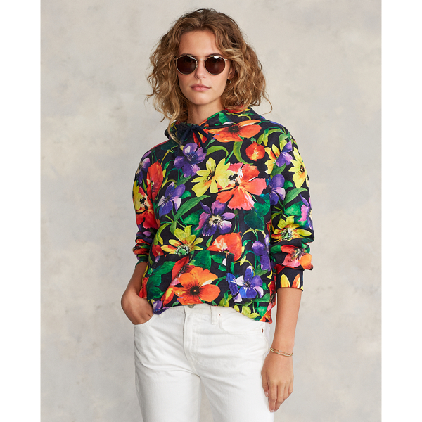 Poppy Floral Multi 1 Navy French Terry Hoodie Polo Ralph Lauren 6