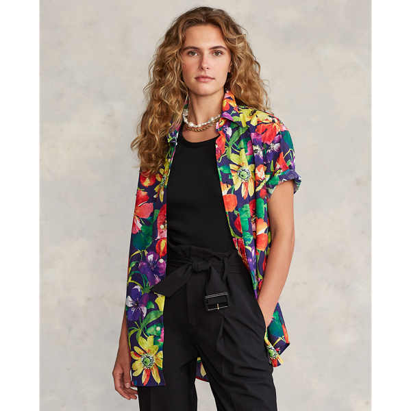 Custom-Fit Hemd Polo Ralph Lauren in Mohnblumen Multi 1 Navy 6