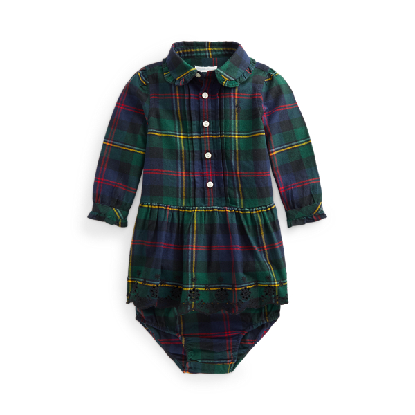 Robe &eacute;cossaise en coton et bloomer