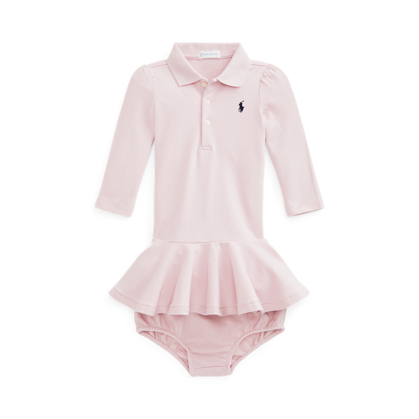 Abito polo in piqu&eacute; di cotone Baby Girl in 1