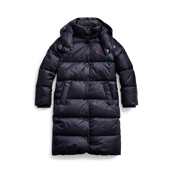 Water-Repellent Long Down Jacket Girls 7-14 Years 1