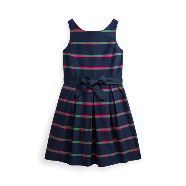 Striped Cotton Sateen Dress