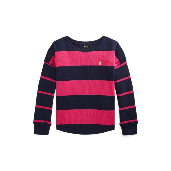 Striped Waffle-Knit Tee Girls 7-14 Years 1