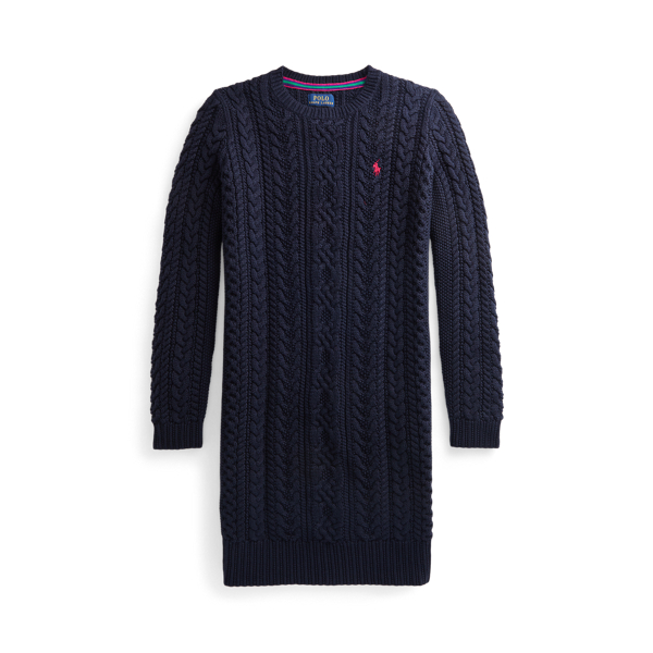 Robe-pull en tricot d'Aran de coton Girls 7-14 Years en 1