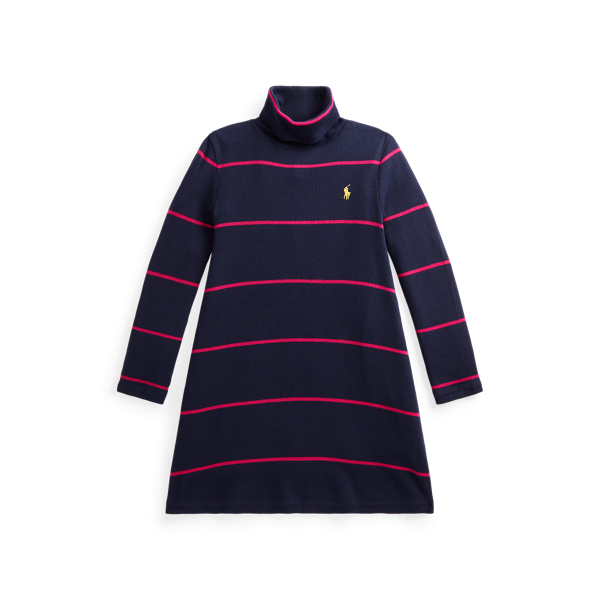Striped Cotton-Modal Roll Neck Dress GIRLS 1.5-6.5 YEARS 1