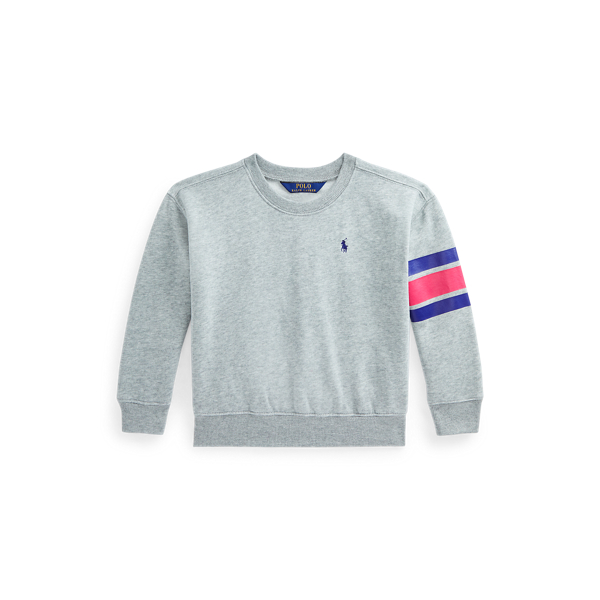 Logo Striped Fleece Sweatshirt