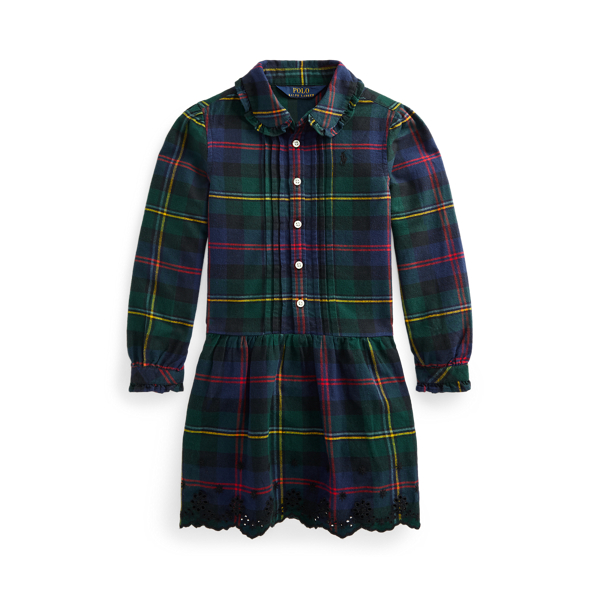 Plaid Cotton Twill Shirtdress Girls 1.5-6.5 Years 1