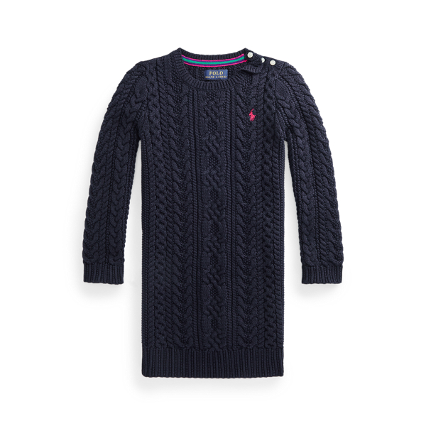 Robe-pull en tricot d'Aran de coton Girls 1.5-6.5 Years en 1
