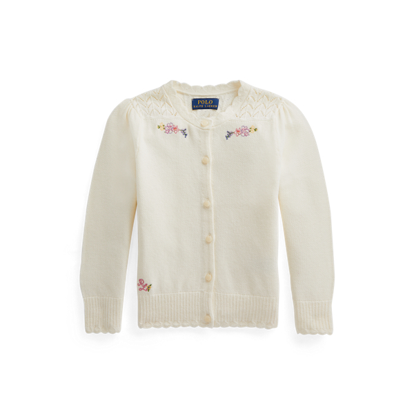 Cardigan tricot de coton pointelle