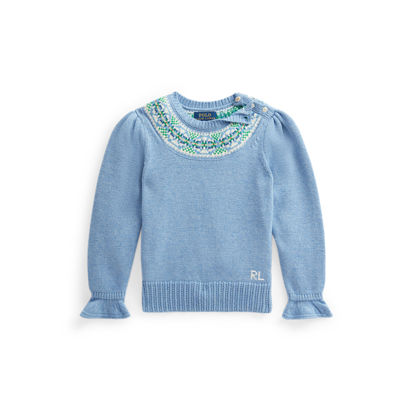 Fair Isle Cotton-Blend Jumper Girls 1.5-6.5 Years 1