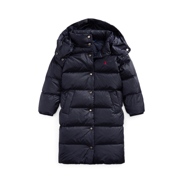 Waterafstotende lange donsjas Girls 1.5-6.5 Years in 1