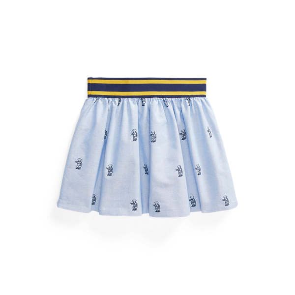 Blue Polo Bear Cotton Oxford Skirt Girls 1.5-6.5 Years 2