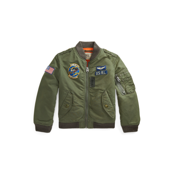 Chaqueta de aviador de sarga Boys 1.5-6 Years en 1