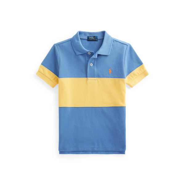 Polo in piqu&eacute; di cotone a blocchi Boys 1.5-6 Years in 1