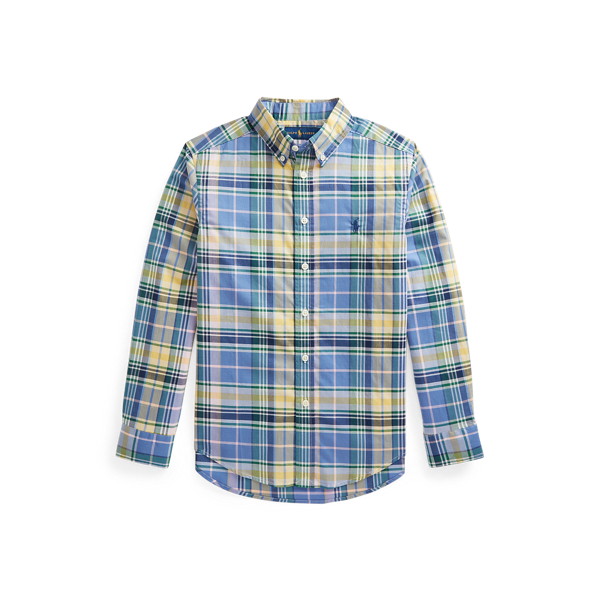 Plaid Cotton Poplin Shirt Boys 6-14 Years 1