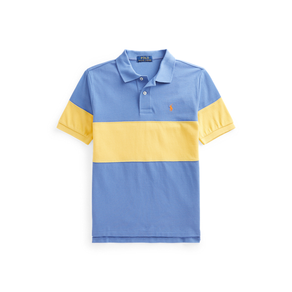 Polo in piqu&eacute; di cotone a blocchi Boys 6-14 Years in 1