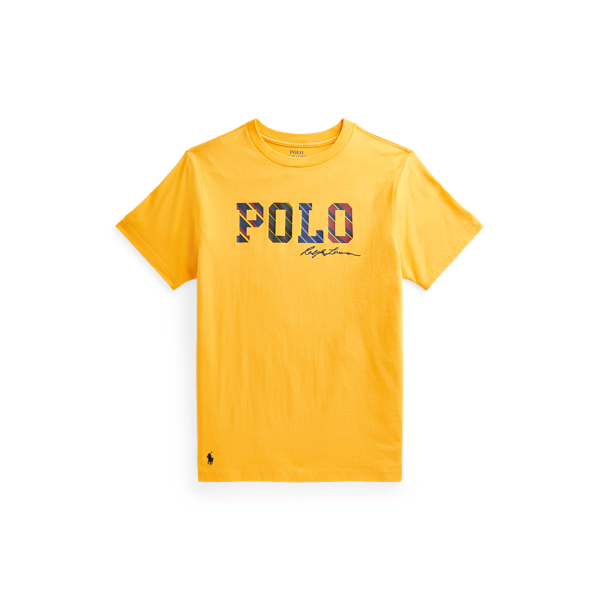 Striped-Logo Cotton Jersey Tee Boys 6-14 Years em 1