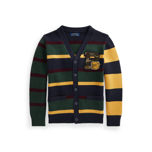 Striped Letterman Cardigan Boys 6-14 Years 1