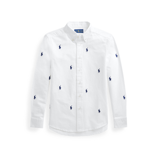 Camicia Oxford in cotone con pony Polo Boys 6-14 Years in 1