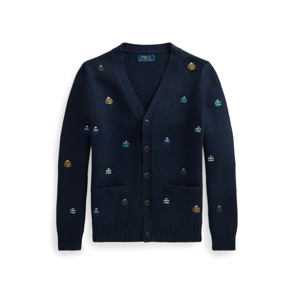 Baumwollstrickjacke mit Rugby-Motiv Boys 6-14 Years in 1