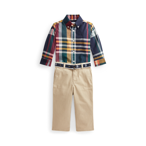 Poplin Shirt, Belt &amp; Twill Trouser Baby Boy 1