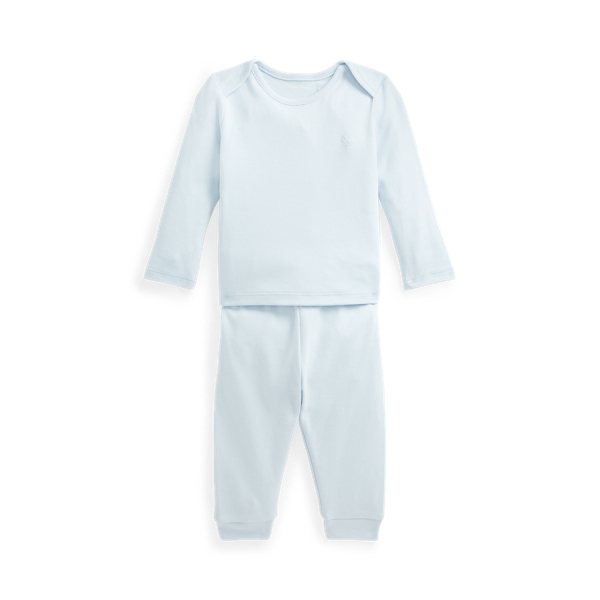 Set katoenen interlock top en broek Baby Boy in 1