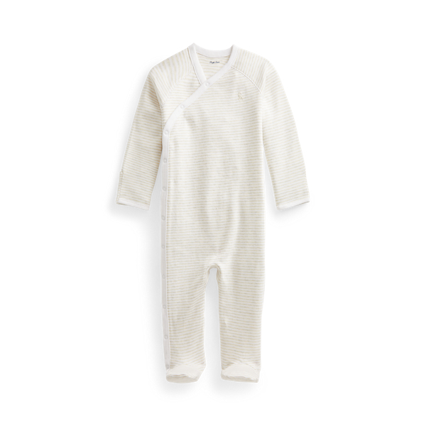 Striped Cotton Footed Coverall Baby Boy 1