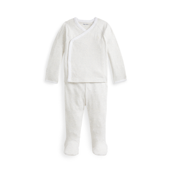 Striped Cotton Top &amp; Trouser Set Baby Boy 1