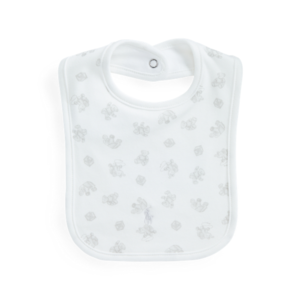 Polo Bear Cotton Interlock Bib Baby Boy 1