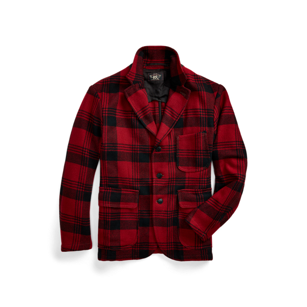Plaid Wool-Blend Sport Coat RRL 1