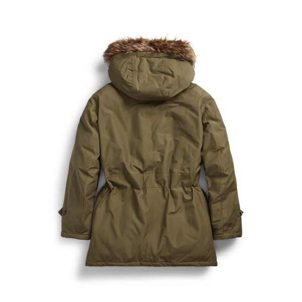 Olive Drab Faux-Fur-Trim Parka RRL 2