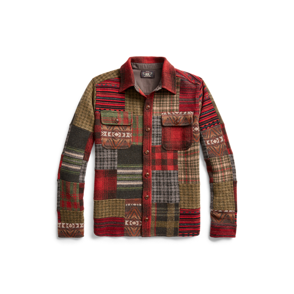 Jersey camisa de trabajo con patchwork RRL en 1