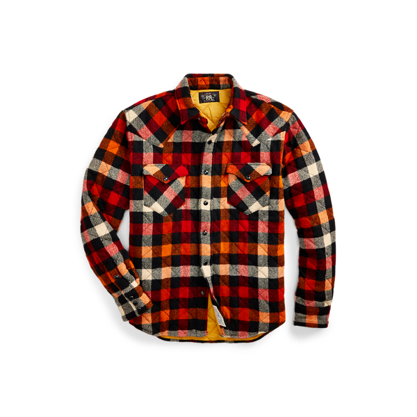 Quilted Plaid Wool Overshirt RRL 1