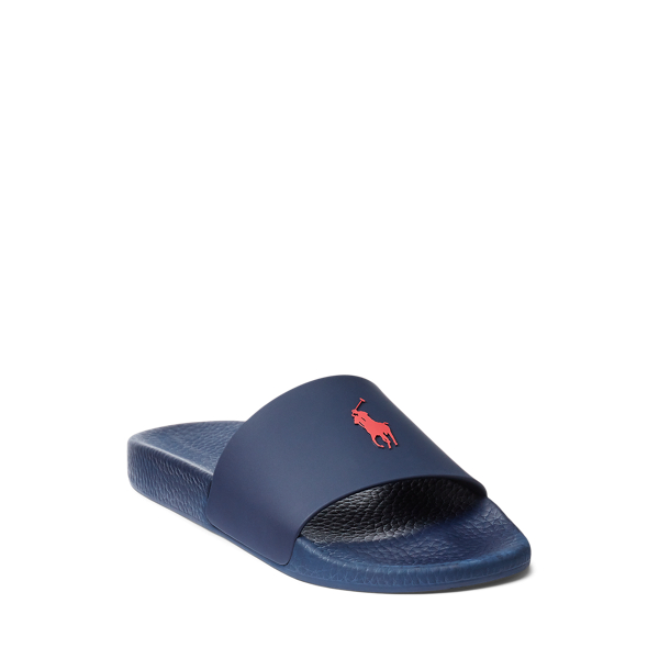 Navy blue polo slides hotsell