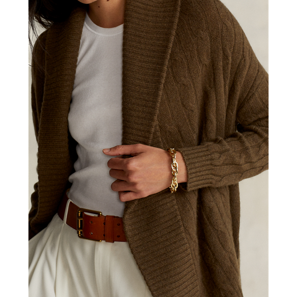 New Loden Heather Cashmere Shawl Cardigan Polo Ralph Lauren 6