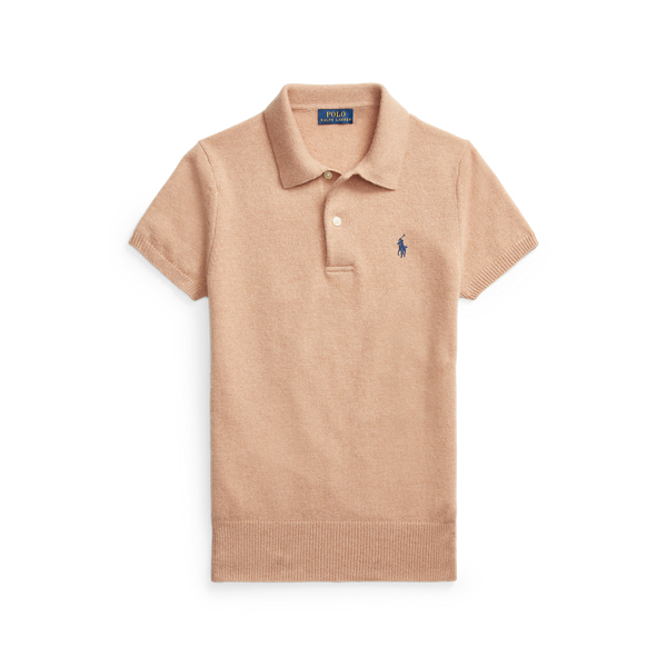 Camel Melange Cashmere Polo Shirt Polo Ralph Lauren 2