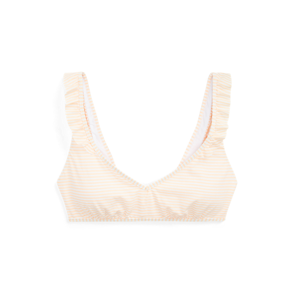 Gestreiftes Bikinitop mit R&uuml;schenbord&uuml;re Polo Ralph Lauren in 1