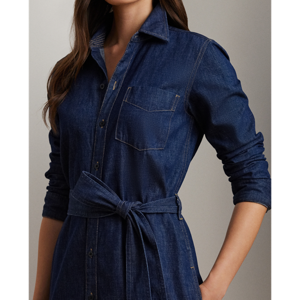 Belted Denim Shirtdress Ralph Lauren