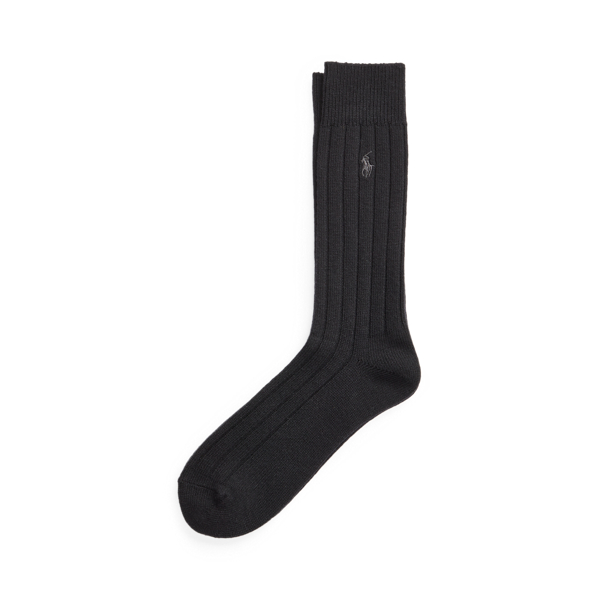 Gerippte Crew-Socken aus Wollmischung