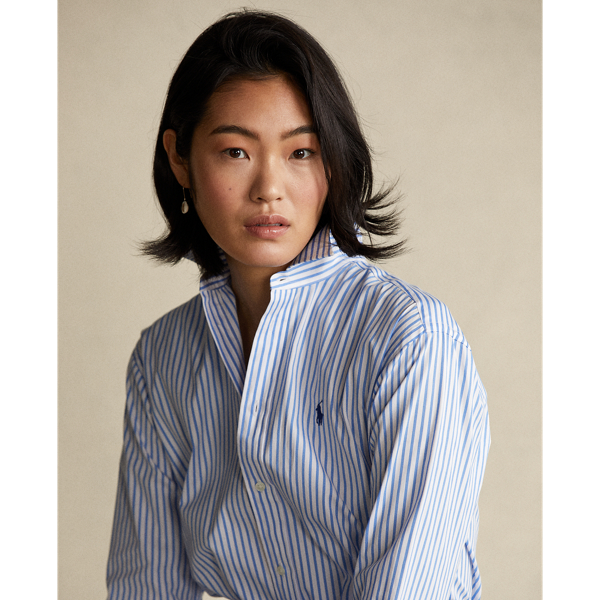 White/Blue Striped Belted Shirtdress Polo Ralph Lauren 5