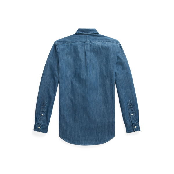 Custom-Fit Chambray-Arbeitshemd Polo Ralph Lauren in Dunkle Waschung 2