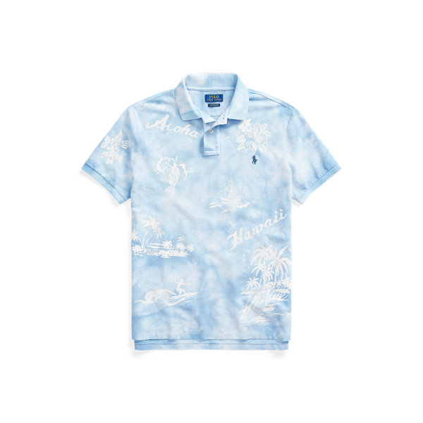 Custom Slim Fit Tropical Mesh Polo Shirt