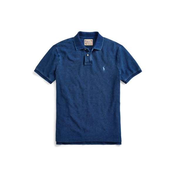 Dark Indigo Custom Slim Fit Mesh Polo Shirt Polo Ralph Lauren 2