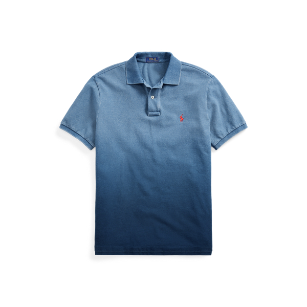 Custom Slim Fit Indigo Mesh Polo Shirt