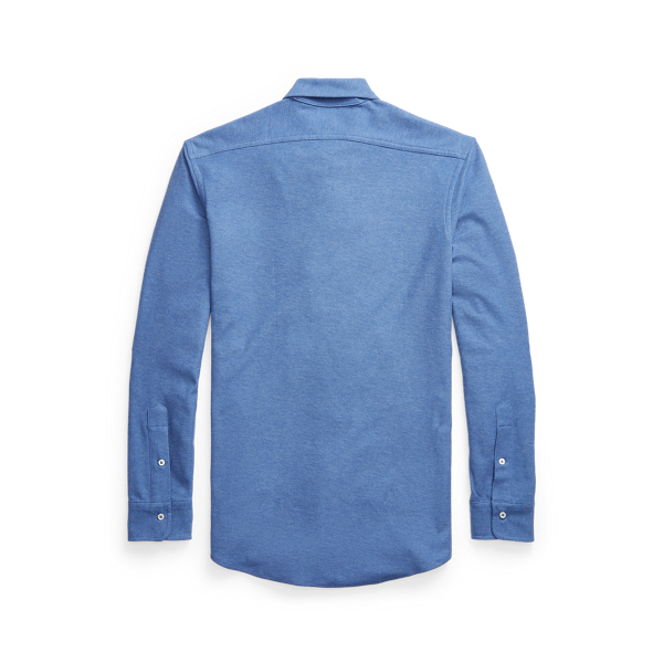 Faded Royal Heather Textured Jacquard-Knit Shirt Polo Ralph Lauren 2