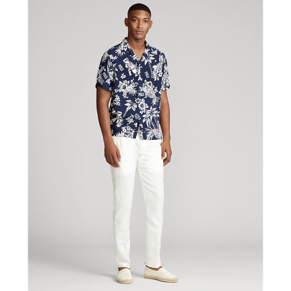 Navy Bear-waiian Custom Fit Polo Bear Camp Shirt Polo Ralph Lauren 3
