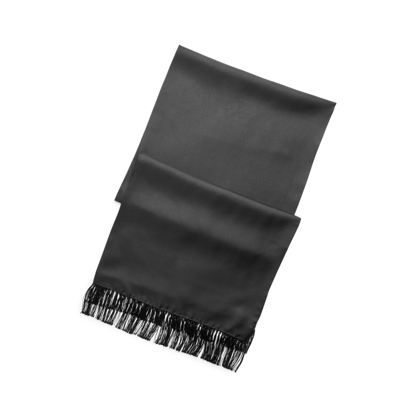 Мужской шарф Ralph Lauren Fringe Silk Twill, цвет: Чёрный — фото 1