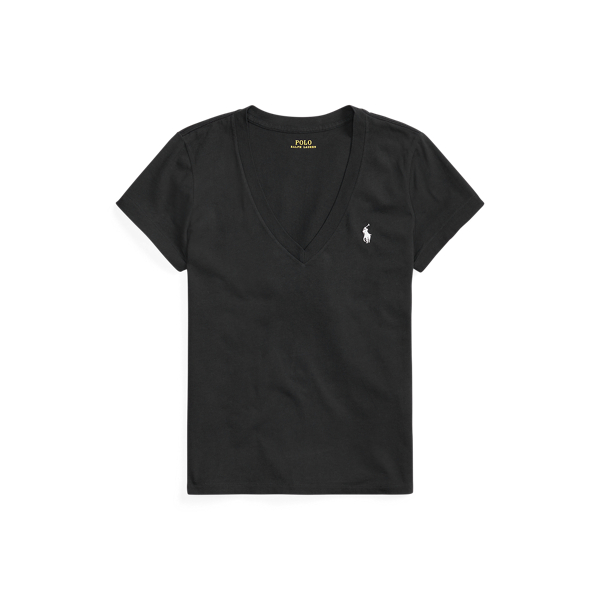 Cotton Jersey V Neck T Shirt for Women Ralph Lauren UK